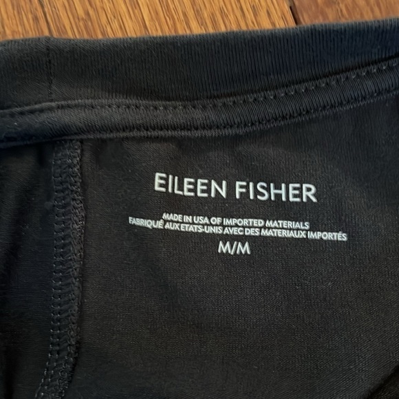 Eileen Fisher | Jewel Neck Short Sleeve Knee Length T-Shirt Dress Medium Gray - Picture 7 of 10